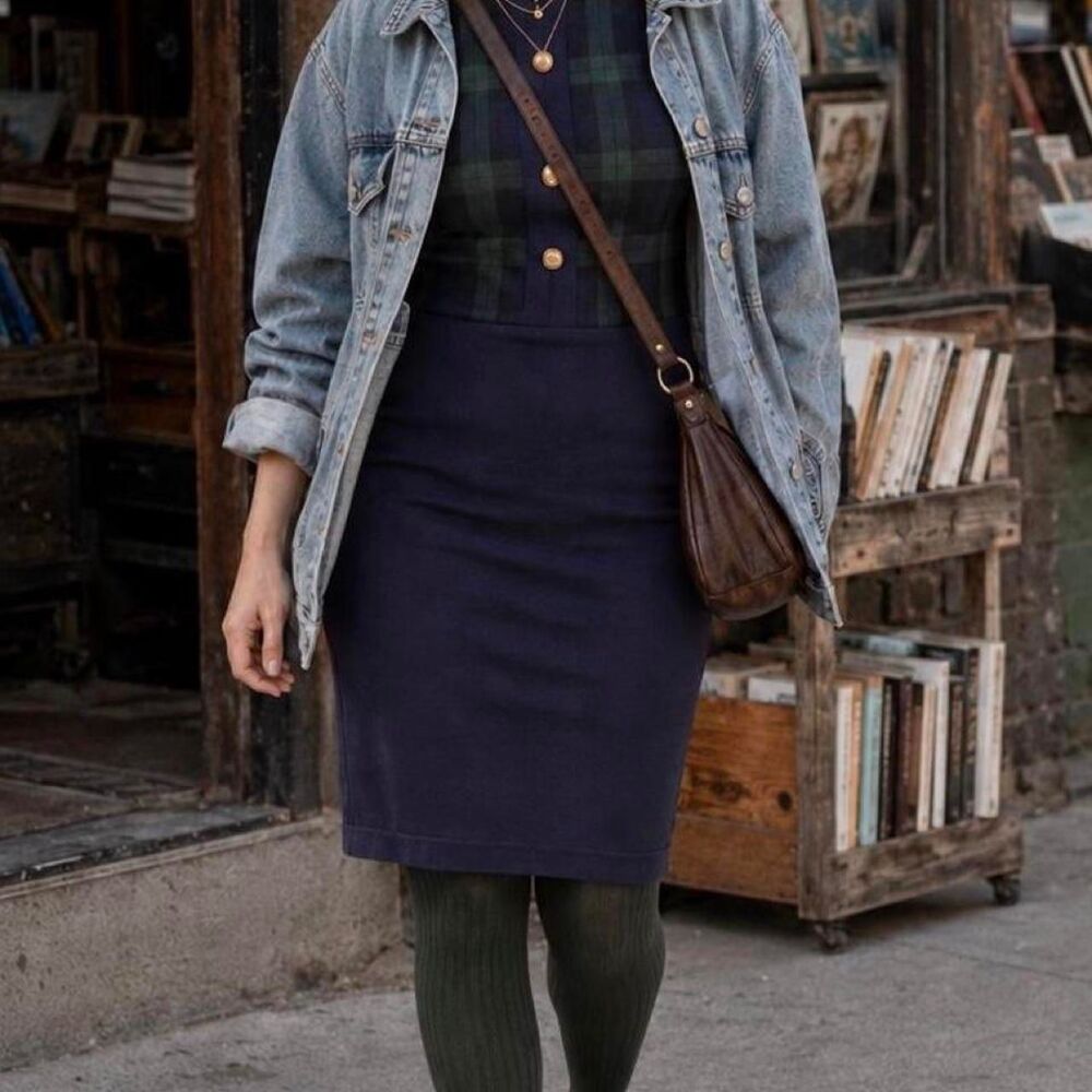 Unbranded Women's Navy and Blue Dress